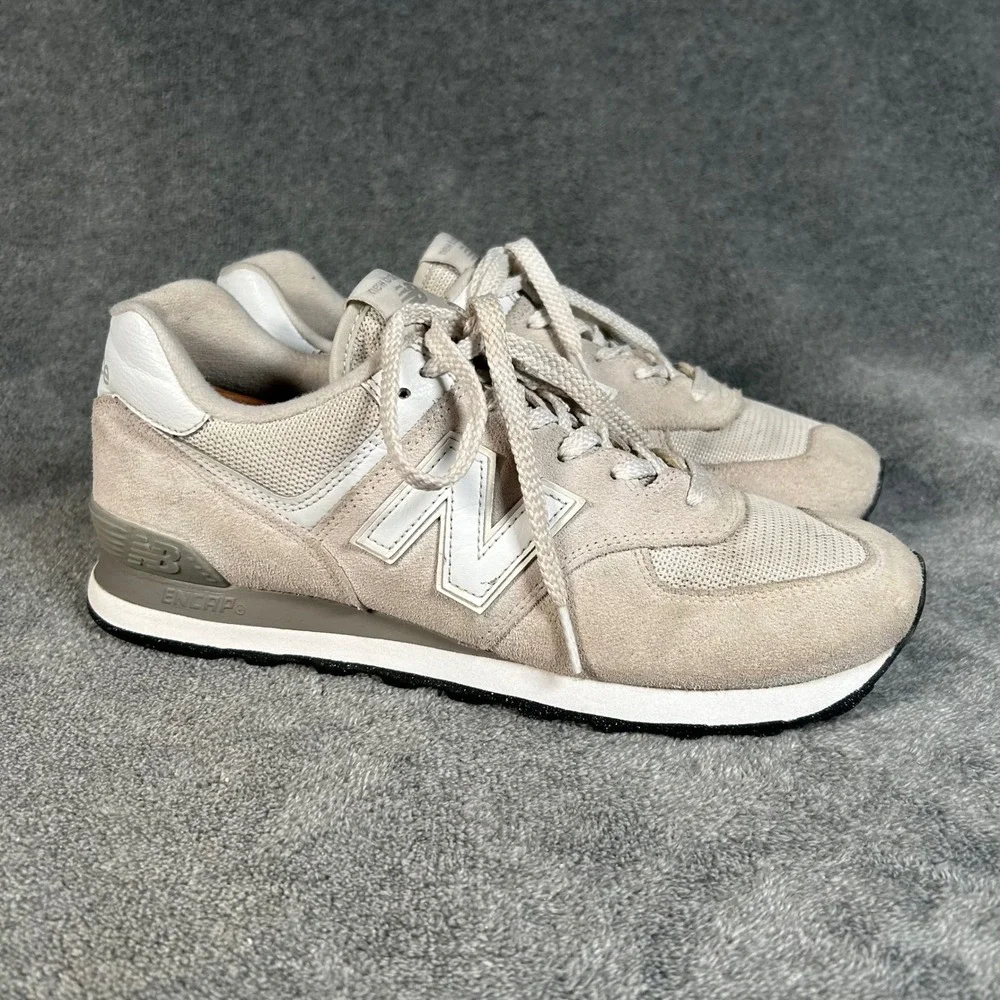 New Balance 574 Classic Mens 8.5 D Gray Angora Incense Suede Sneakers ML574EVW